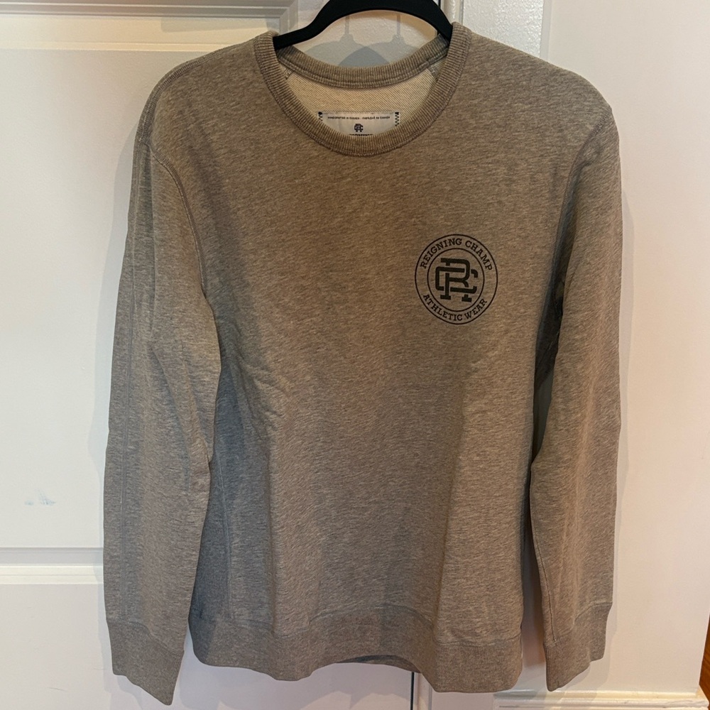 Reigning Champ Gray Sweatshirt Sz M